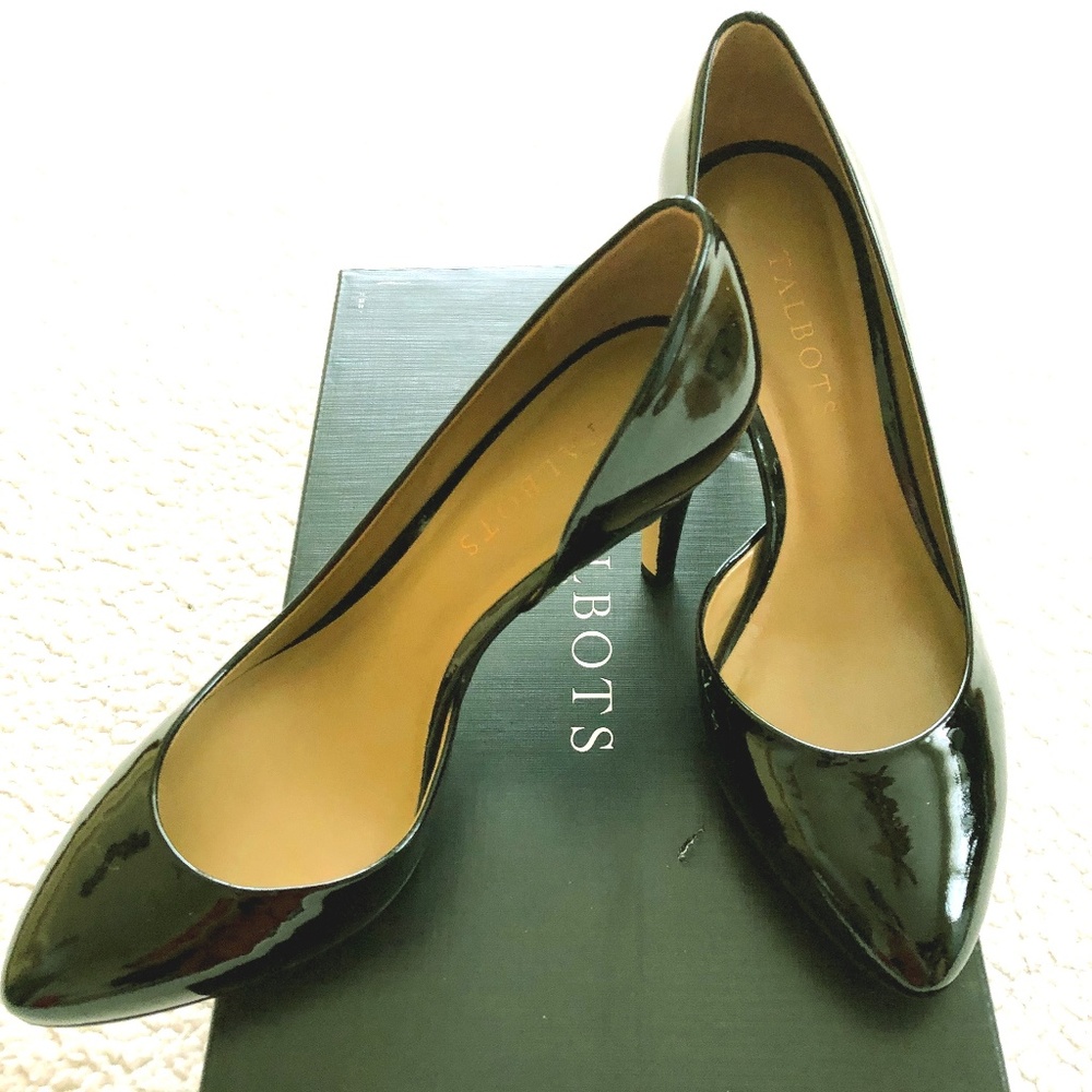 Black Patent Leather  D'Orsay Pumps, 3 in Heels